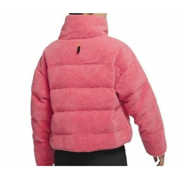Nike Sherpa Puffer Jacket Pink DM9260-622 Therma Fit Down Fill Women's Sz 2X NWT - Picture 2 of 14